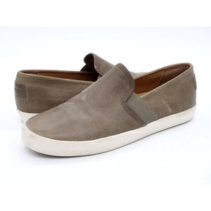 Frye Leather Brown Slip-On Sneakers